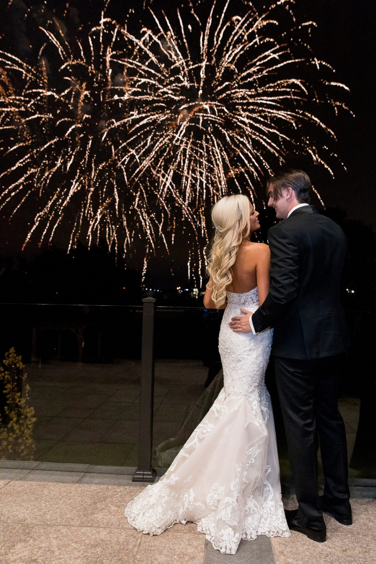 Fireworks for wedding at the Arlington Estate